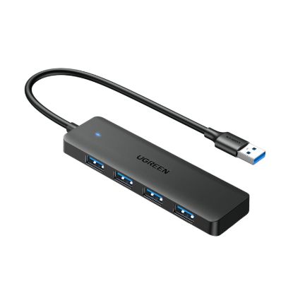 Picture of UGREEN 4-in-1 USB 3.0 Hub - High-Speed 5Gbps Data Transfer - Grey
