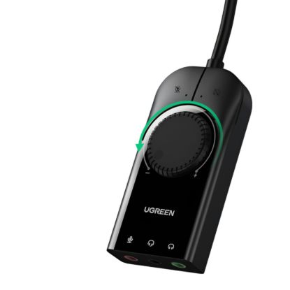 Picture of UGREEN CM129-40964 USB-A to 3.5mm External Stereo Sound Adapter - Black