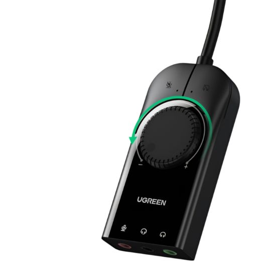 Picture of UGREEN CM129-40964 USB-A to 3.5mm External Stereo Sound Adapter - Black