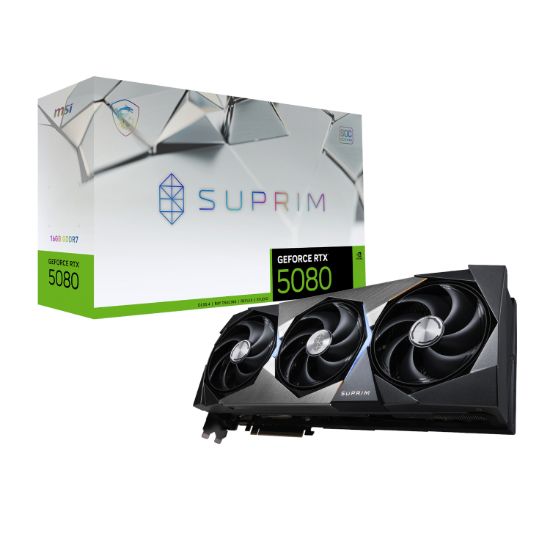 Picture of MSI GeForce RTX 5080 SUPRIM SOC 16G Graphics Card