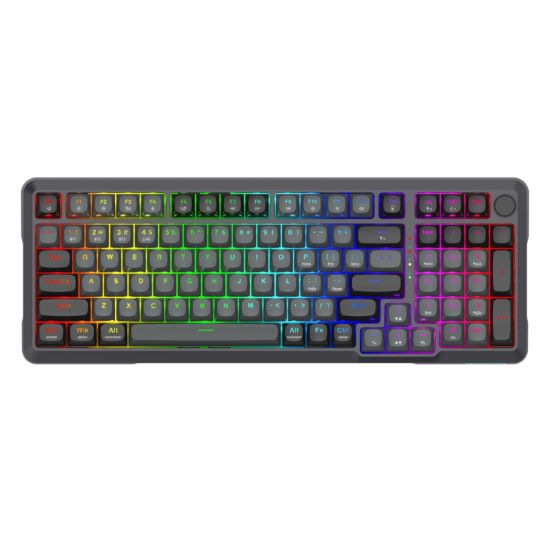 Picture of Redragon BREAGI PRO K688 98+1 Gasket Wireless Mechanical Keyboard (Triple Mode, RGB, Hot-Swappable, Cream Linear Switches)