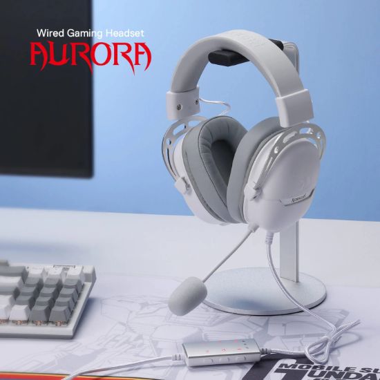 Picture of REDRAGON Over-Ear AURORA Gaming Headset - White