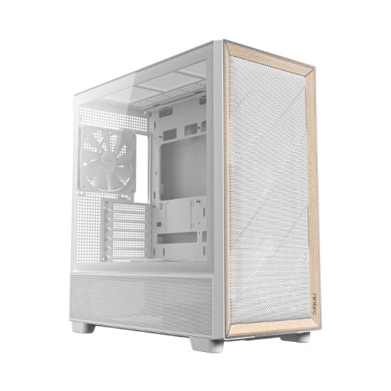 Picture of Antec FLUX Mid-Tower E-ATX Gaming Chassis Wood Front Panel - White