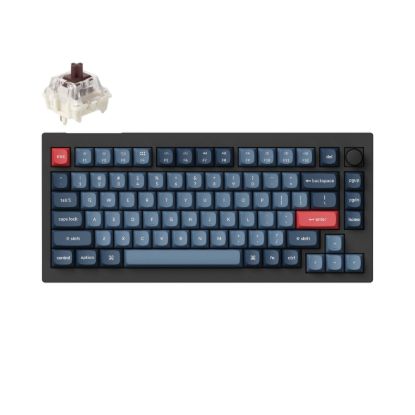 Picture of Keychron V1 Max QMK/VIA Wireless Custom Mechanical Keyboard | BROWN Switches – Black
