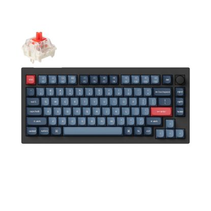 Picture of Keychron V1 Max QMK/VIA Wireless Custom Mechanical Keyboard | RED Switches - Black