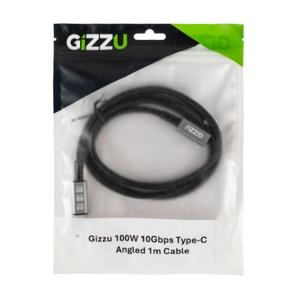 Picture of Gizzu 100W 10Gbps Type-C Angled 1m Cable