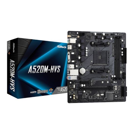 Picture of ASRock A520M-HVS AMD AM4 M-ATX Motherboard
