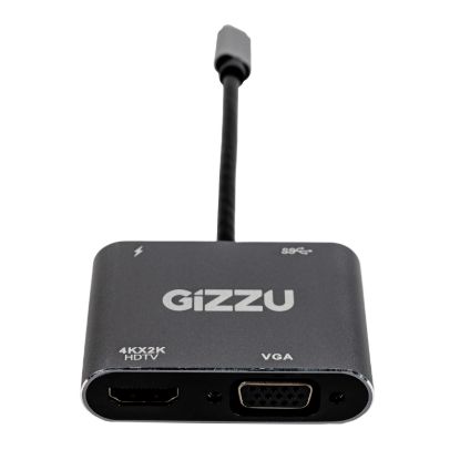 Picture of Gizzu 4-in-1 Type-C to HDMI/VGA/USB3.0 Hub
