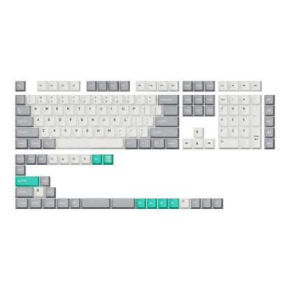 Picture of Keychron Cherry Profile Double Shot PBT Full Keycap Set - Grey/White/Mint