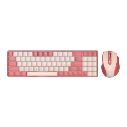 Picture of Redragon BS8772 Wireless Keyboard and Mouse Combo - Red/Pink