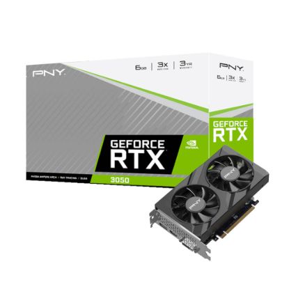 Picture of PNY GeForce RTX 3050 Verto Dual Fan 6G GDDR6 96-BIT Graphics Card