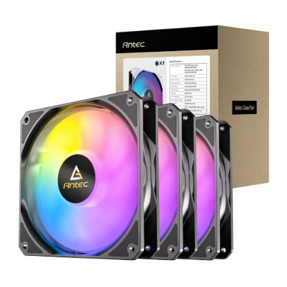 Picture of Antec P12 ARGB 120 PWM Case Fan 3 Pack - Black