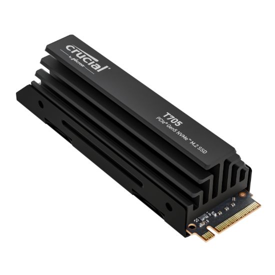 Picture of Crucial T705 4TB M.2 NVMe Gen5 with Heatsink NAND SSD