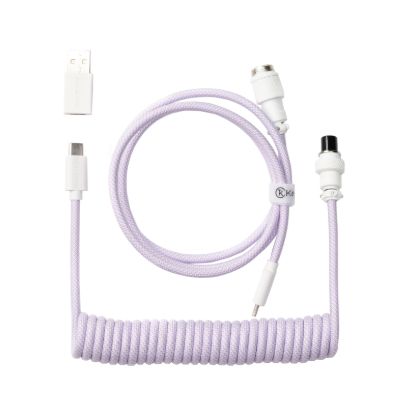 Picture of Keychron Coiled Aviator Cable - Light Purple/Straight