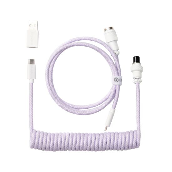 Picture of Keychron Coiled Aviator Cable - Light Purple/Straight