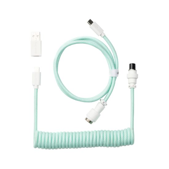 Picture of Keychron Coiled Aviator Cable - Mint/Straight