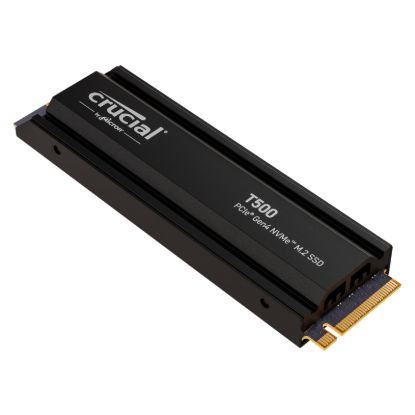 Picture of Crucial T500 1TB M.2 NVMe Gen4 with Heatsink NAND SSD