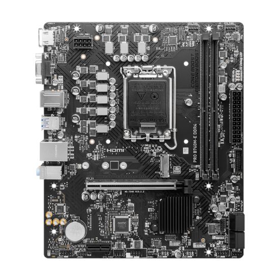 Picture of MSI PRO B760M-E DDR4 Intel LGA1700 mATX Motherboard