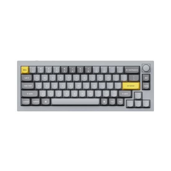 Picture of Keychron Q2 65% Red G Pro Switches Aluminium RGB Wired Keyboard - Grey