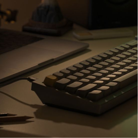 Picture of Keychron Q2 65% Red G Pro Switches Aluminium RGB Wired Keyboard - Grey