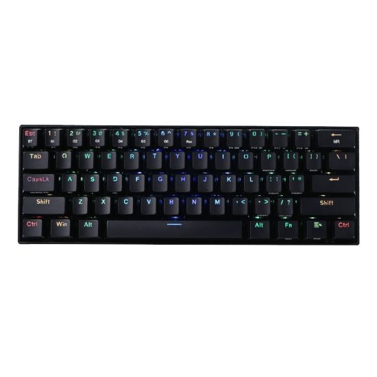 Picture of REDRAGON DRACONIC PRO Mechanical 61 Key|Bluetooth 5.0|RGB 9 Colour Modes|Rechargable Battery|Type-C Charging Cable Gaming Keyboard - Black