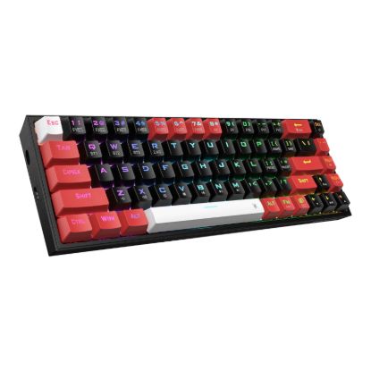 Picture of REDRAGON Castor Pro 68Key Wireless Red|Black|White KeyCap Bluetooth RGB Red Switch - Black|Red