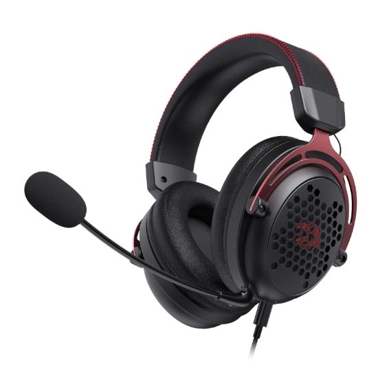 Picture of REDRAGON Over-Ear DIOMEDES Honeycomb 3.5mm AUX Gaming Headset - Black