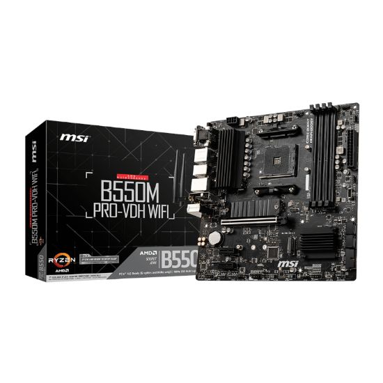Picture of MSI B550M PRO-VDH WIFI AMD AM4 MATX Gaming Motherboard