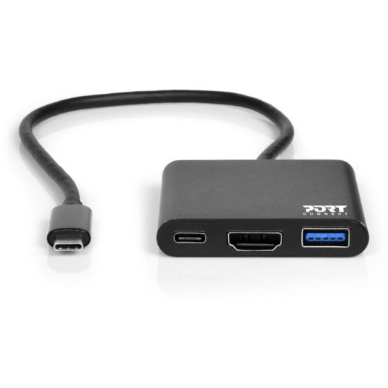 Picture of Port USB Type-C to 1 x HDMI|1 x USB3.0|1 x Type-C 60W PD Dock - Black