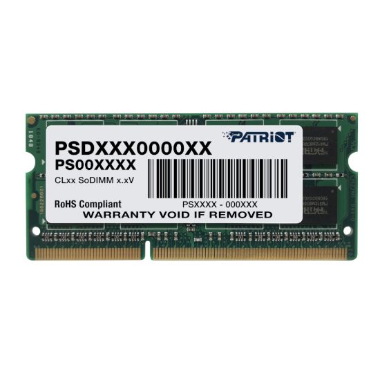 Picture of Patriot Signature Line 8GB 1600MHz DDR3 Dual Rank SODIMM Notebook Memory