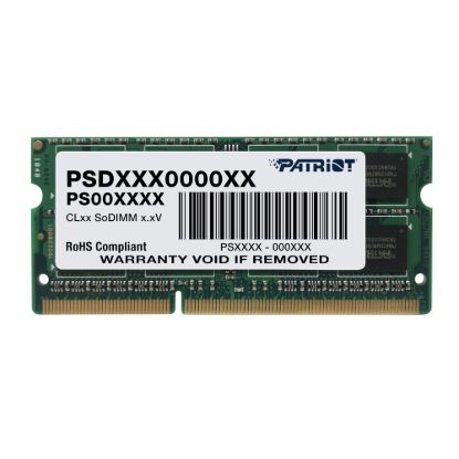 Picture of Patriot Signature Line 4GB 1600MHz DDR3 Dual Rank SODIMM Notebook Memory