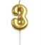 Picture of Casey 10cm Gold Numerical Birthday Candle Nr.3
