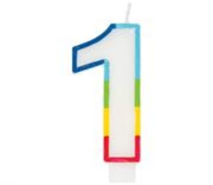 Picture of Casey 7cm Multicolor Numerical Birthday Candle Nr.1