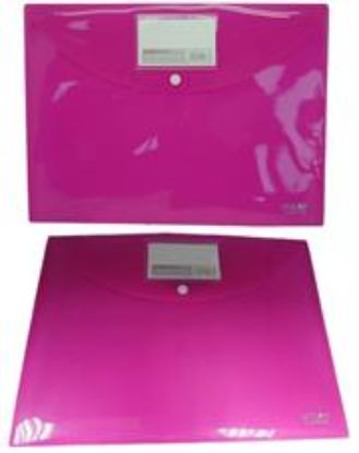 Picture of DLOffice A4 Carry Folder with Press Stud on Flap Pink