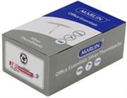 Picture of Marlin Office Essentials Thumbtacks 11mm Silver 100 Pack