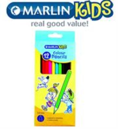Picture of Marlin Kids Long 12 Pack Colour Pencils