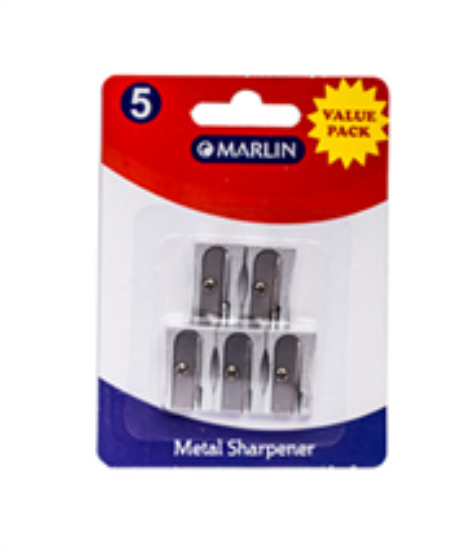 Picture of Marlin Metal Sharpeners 1 Hole 5's Blister pack