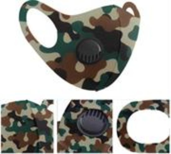 Picture of Casey Reusable 3D Structured Unisex Dual Layer Face Masks - Green, Black, and Brown