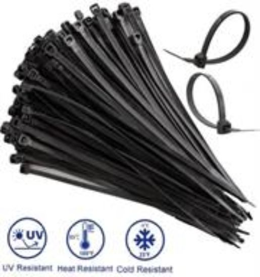 Picture of Noble 2.5 x 100mm Pack of 100 Black Nylon Cable Ties