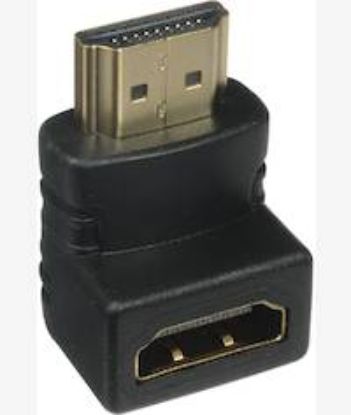 Picture of UniQue HDMI Male to Female adaptor 90 degree