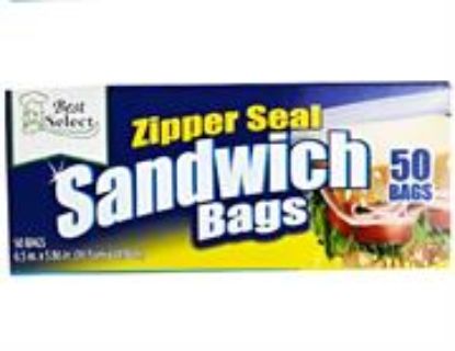 Picture of Casey Zip Seal 50 Sandwich Bags 16x15cm