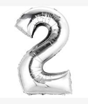 Picture of Casey 102cm Silver Balloon Number 2