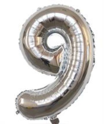 Picture of Casey 102cm Silver Balloon Number 9