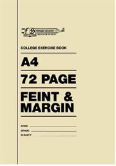 Picture of Freedom A4 72 Pages College Exercise Book Feint And Margin