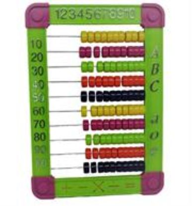 Picture of Brainware Bear Green Plastic Abacus 100 Beads Flatboard