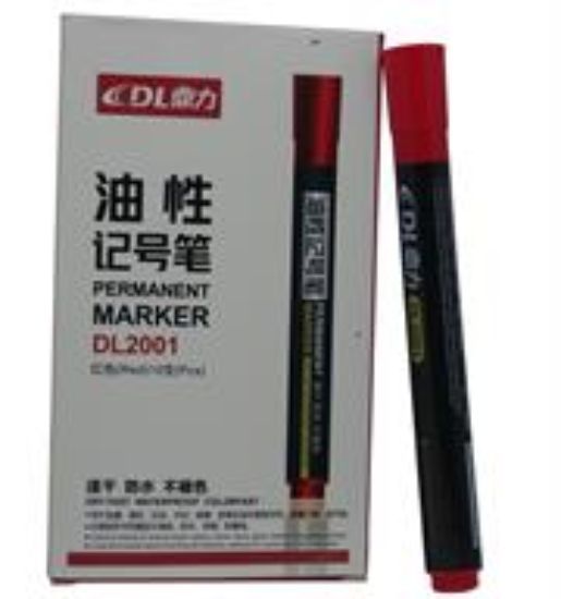 Picture of DLOffice Permanent Markers Pack of 10 Red