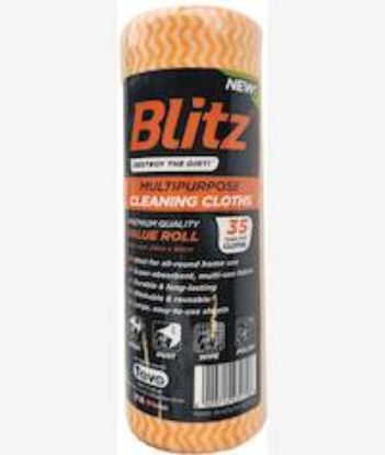 Picture of Tevo Blitz 35 Pack Roll Premium Multipurpose cleaning Cloths