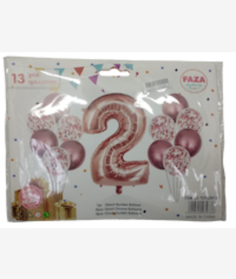 Picture of Casey 13pc Rose Gold and White Balloon Set Nr 2