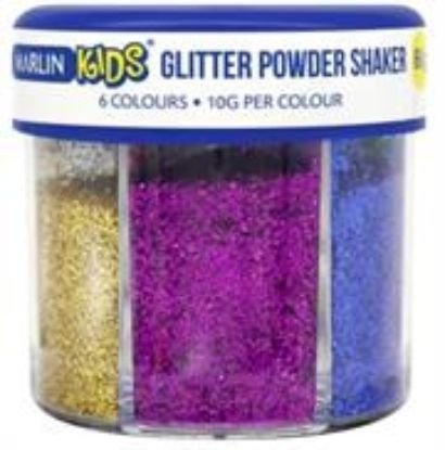 Picture of Marlin Kids 6 Colours Glitter Powder Shaker 60g