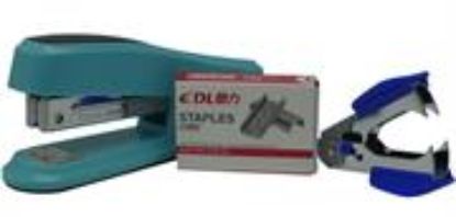 Picture of DLOffice Basic Mini Half Strip Stapler Set Blue